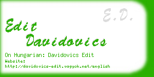 edit davidovics business card